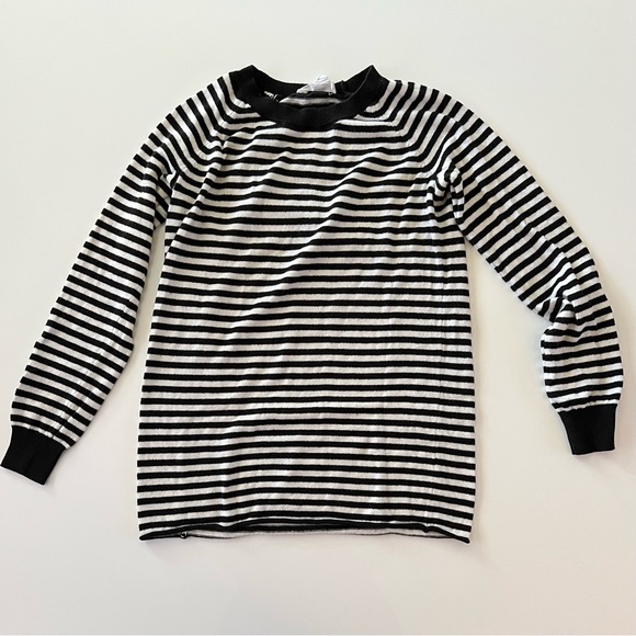 BCBGeneration Striped Sweater, Black and White, XS / S - Picture 1 of 8